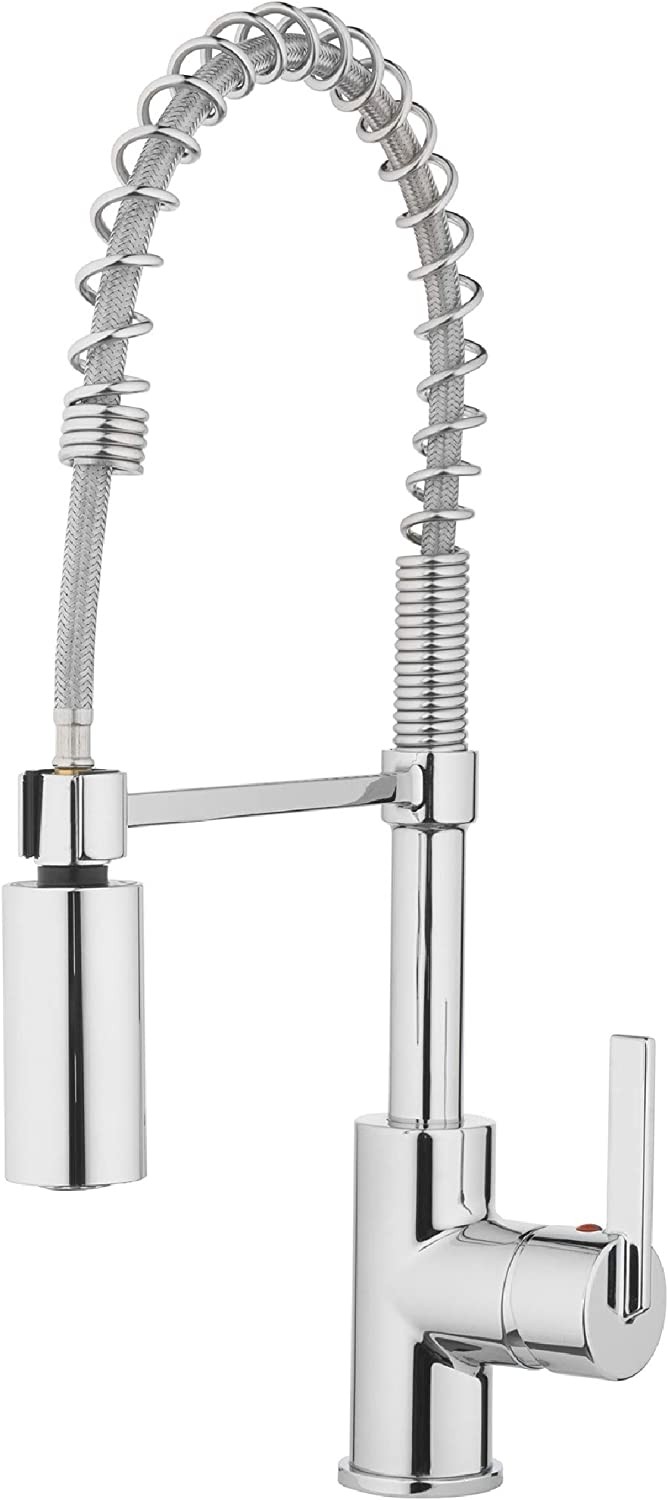 Aqua Vista H90K-51D-AV-CH Commercial Style Pull-Down Single Handle Kitchen Faucet, Polished Chrome