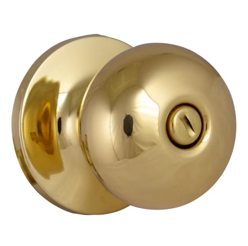 Design House 727230 Canton Privacy Door Knob Set With Round Rose with Universal Latch