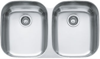 Franke RGX120 Regatta 32 Inch Undermount Double Bowl Stainless Steel Kitchen Sink