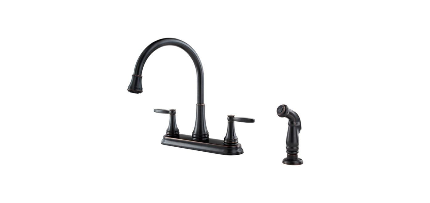 Pfister F-036-4GFY Glenfield 2-Handle Kitchen Faucet, Tuscan Bronze