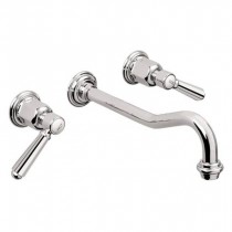 California Faucets TO-V3302-9 Topanga Wall Mounted Double Handle Bathroom Faucet, Chrome