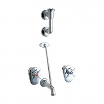 Chicago Faucets 911-ISCP Concealed Hot and Cold Sink Faucet with Integral Service Stops