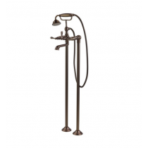 Cross Water London 11-04-BZ Berea Floor Mount Tub Filler With Hand Shower, Bronze