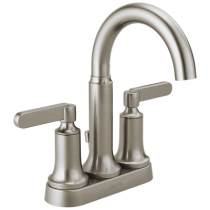Delta 25769LF-SP Alux 2 Handle Centerset Bathroom Faucet, Spotshield Brushed Nickel