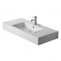 Duravit 03291000001 Vero 41 3/8" Wall Mount Bathroom Sink with Overflow and Tap Platform, White