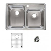 Franke EVCAG902-18 KIT Evolution Stainless Steel Kitchen Sink, Pull Down Faucet, 2 Strainers, Soap Dispenser