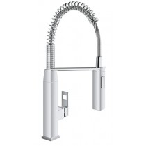 Grohe 31401000 Eurocube Single Handle Pull Down Kitchen Faucet in StarLight Chrome