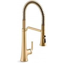 Kohler K-23765-2MB Tone Kitchen Sink Faucet, Vibrant Brushed Moderne Brass