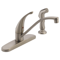 Peerless P188500LF-SS 1 Handle Side Spray Kitchen Faucet, Stainless