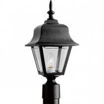 Progress Lighting P5456-31 Ashmore Traditional Non-Metallic 1 Light Textured Outdoor Post Lantern, Black