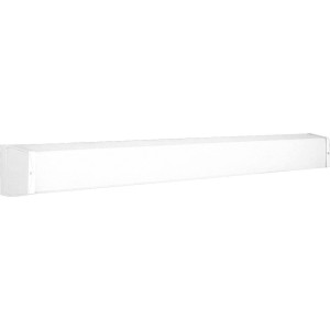 Progress Lighting P7132-30EB 48 in. 1-Light Bath Vanity in White with White Glass Shade
