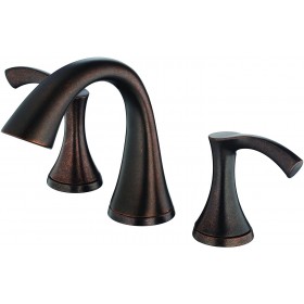 Danze D304122BR Antioch Widespread Bathroom Faucet with Metal Touch-Down Drain, Tumbled Bronze, 1.2 GPM