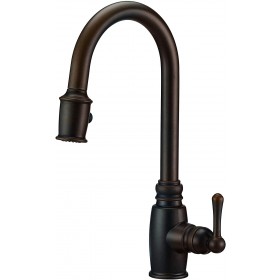 Danze D455557BR Opulence Single Handle Pull-Down Kitchen Faucet, Tumbled Bronze