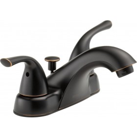 Delta Peerless P299638LF-OB Ashlar 2-handle Centerset Bathroom Sink Faucet with Drain, Oil Rubbed Bronze