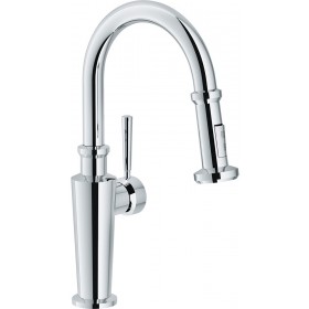 Franke FFP5200 Single Hole Prep Kitchen Faucet with Dual Function Spray, Polished Chrome