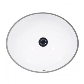 Icera L-290.01 Vanity Petite 17" Vitreous China Undermount Oval Bathroom Sink with Overflow, White