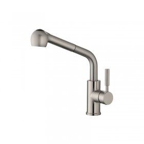 Pasgo 3307Q Single Handle Pull-Down Kitchen Faucet, Brushed Nickel