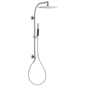 Kohler Shower Kit With Square Showerhead and Handshower, Hose and HydroRail Shower Bar
