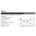 Danze D443411BR Specs Sheet