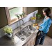 Moen G18211 1800 Series 18 Gauge Double Bowl Kitchen Sink, Stainless Steel